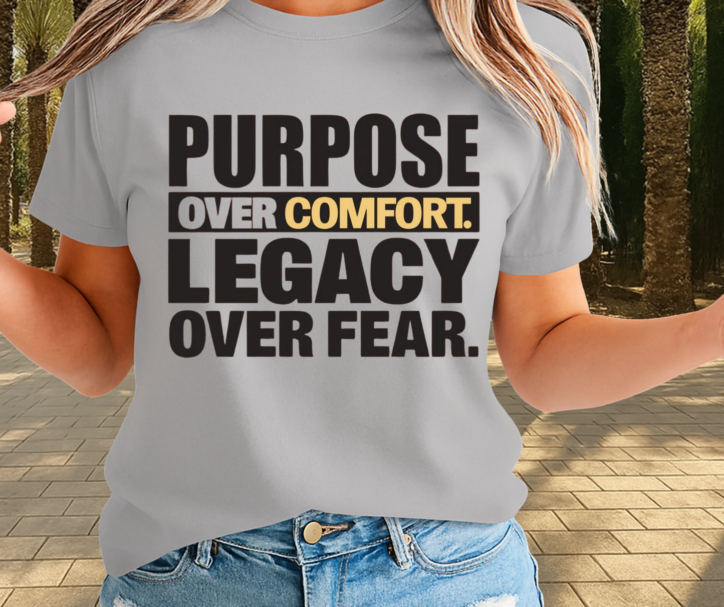 Purpose Over Comfort Legacy Over Fear Graphic Shirt - African Pride Shirt
