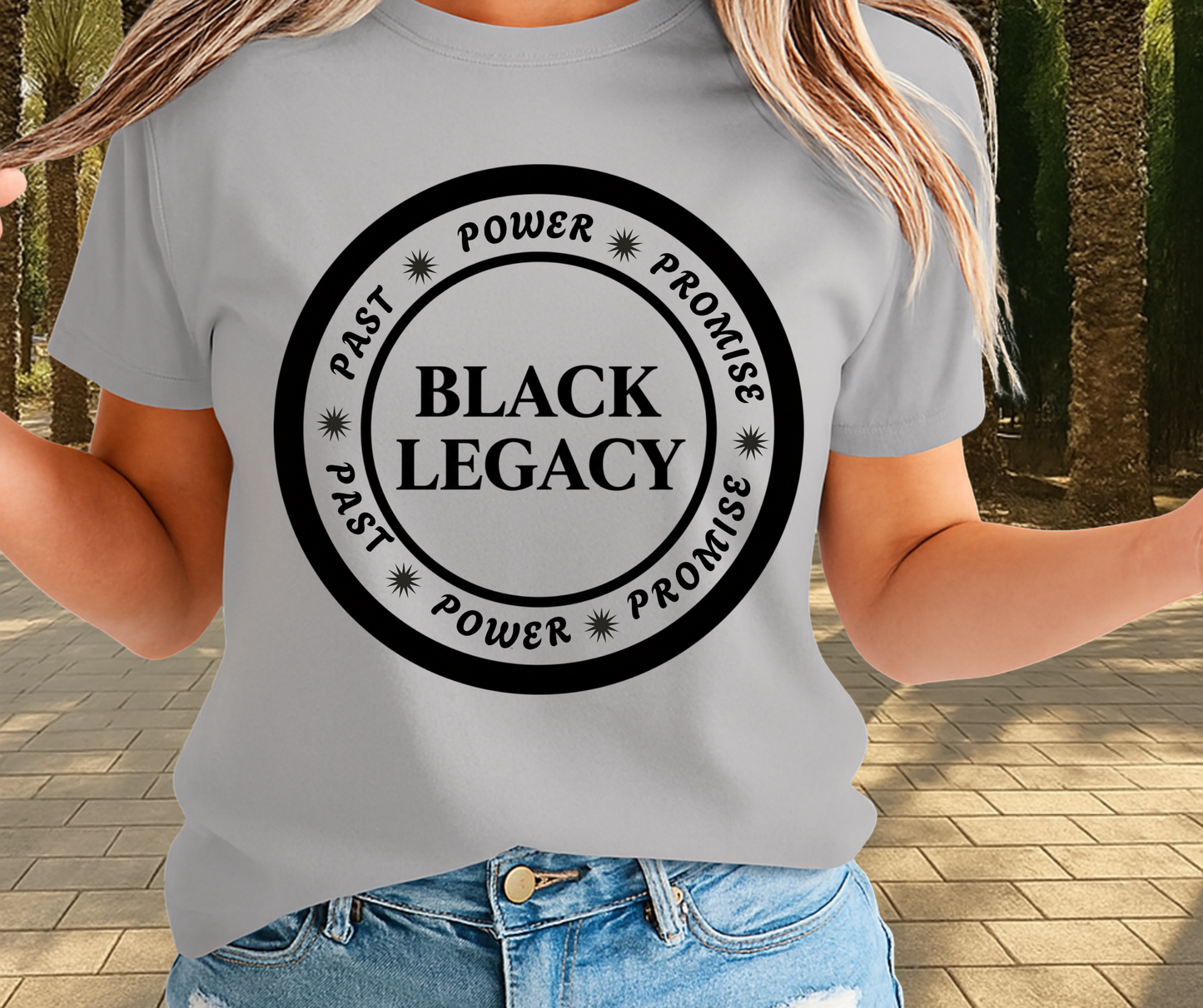Black History Past Power Promise Graphic Tee - African Pride Shirt