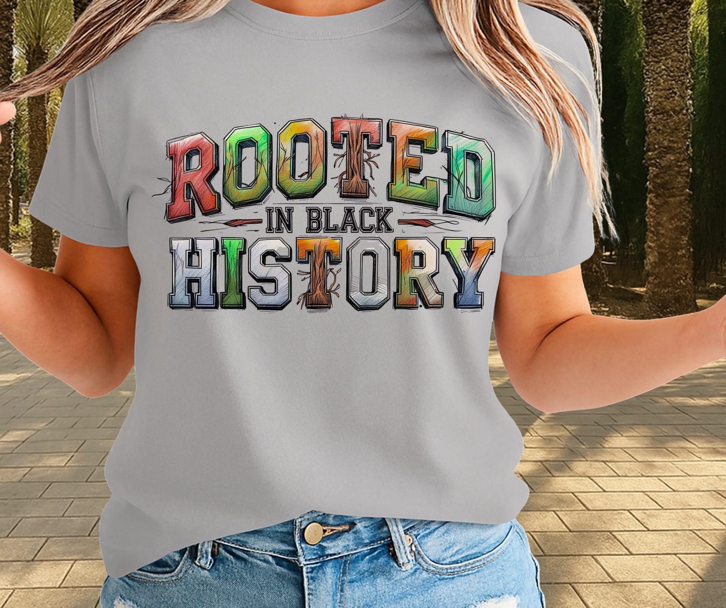 Rooted In Black History Graphic Shirt - African Pride Shirt