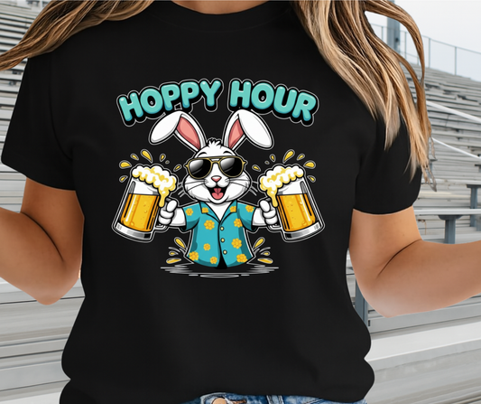 Hoppy Hour Beer Lover Graphic Shirt - Cute Easter Clothing