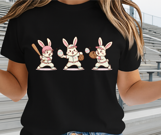 Bunny Crew Graphic Shirt - Cute Easter Clothing