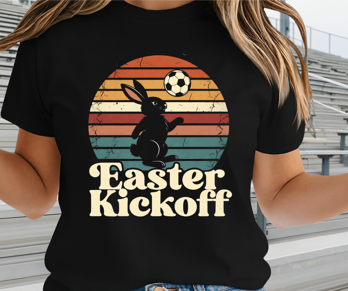 Easter Kickoff Soccer Fan Graphic Shirt - Cute Easter Clothing