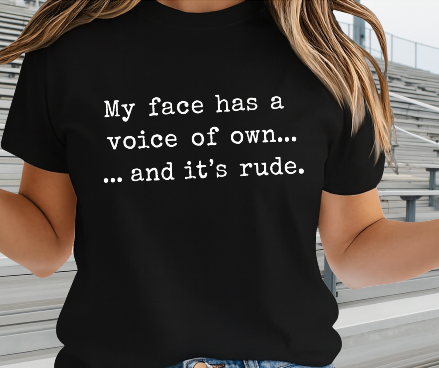 My Face Has A Voice Of Own And Its Rude Shirt - Funny Graphic Tee