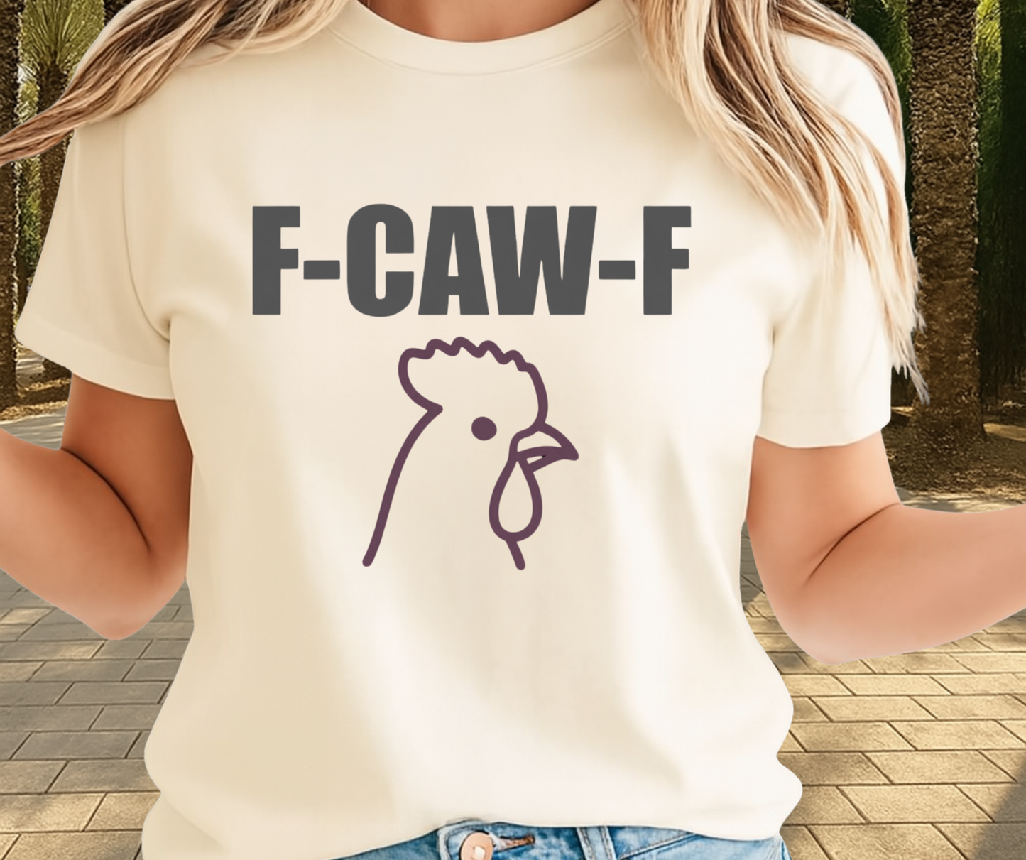 F-Caw-F Funny Goose Shirt  -  Unisex Graphic T-Shirt