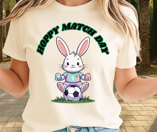 Hoppy Match Day Graphic Shirt - Cute Easter Clothing