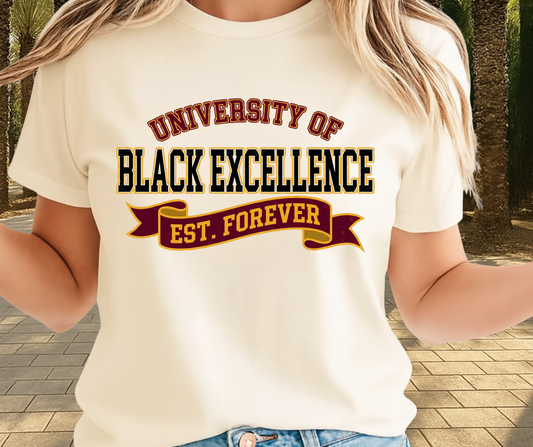 University Of Black Excellence Graphic Shirt - African Pride Shirt