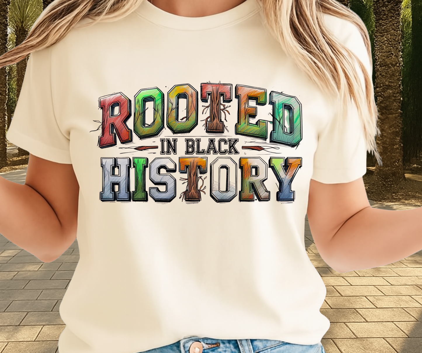 Rooted In Black History Graphic Shirt - African Pride Shirt