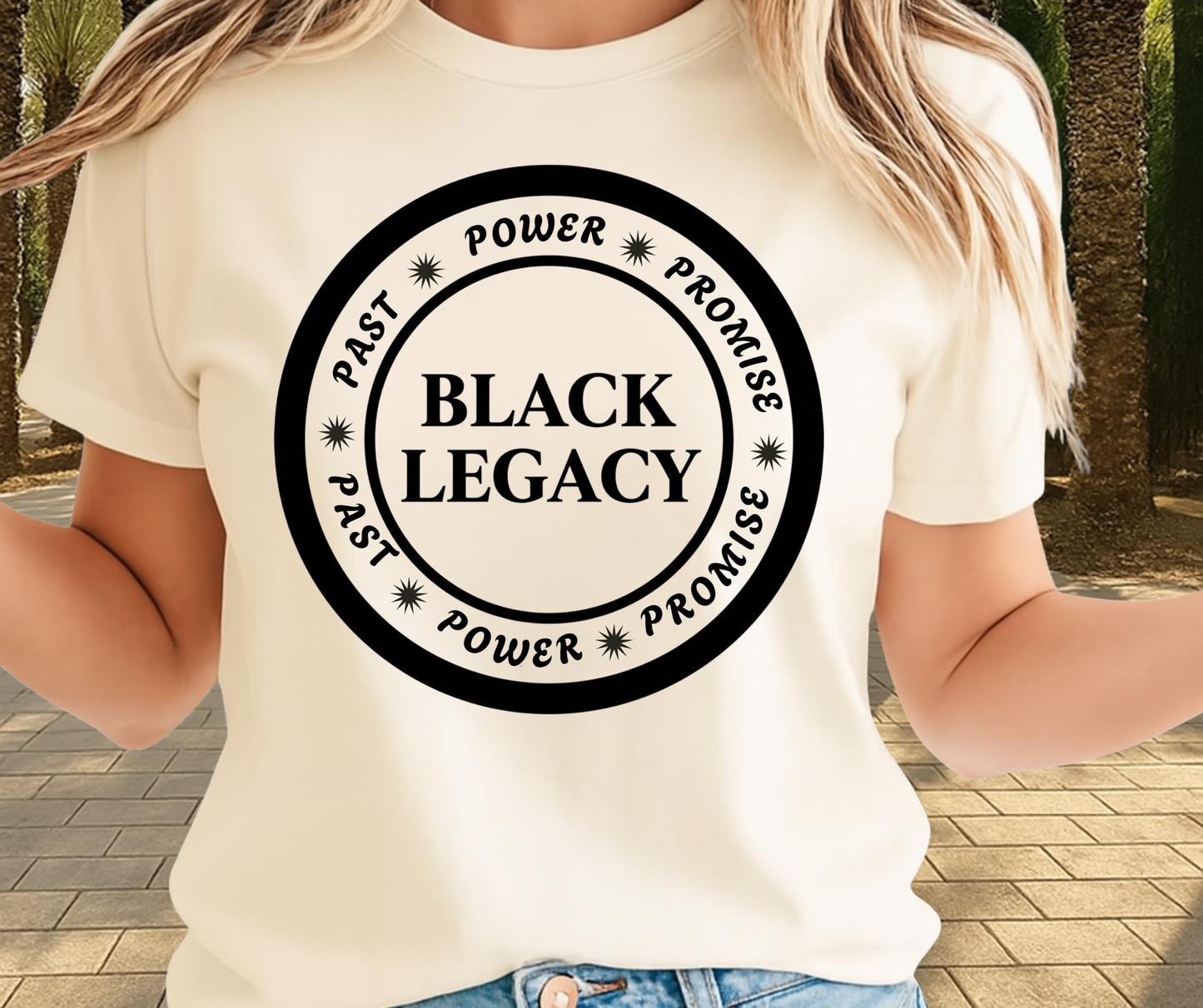 Black History Past Power Promise Graphic Tee - African Pride Shirt