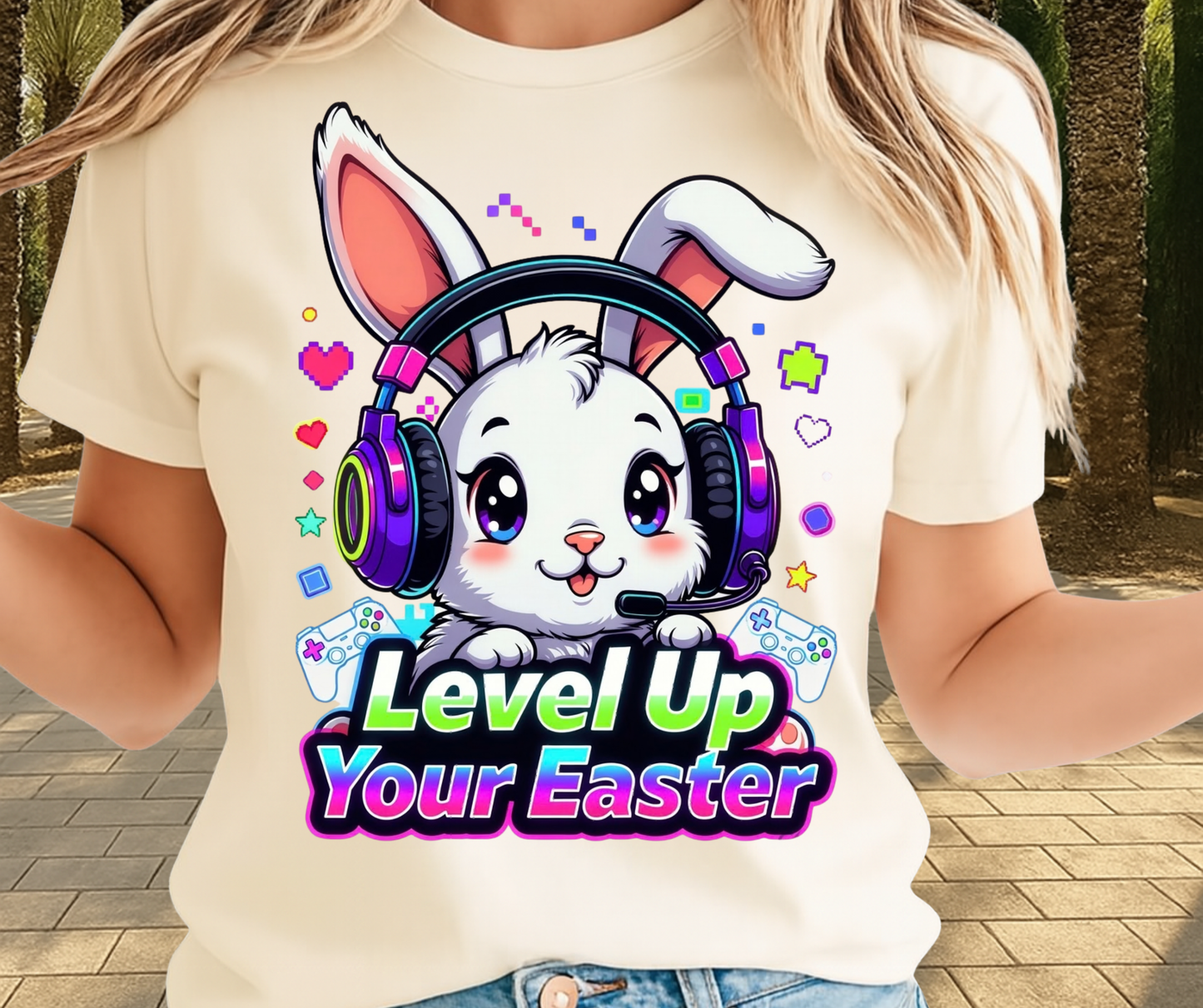 Level Up Your Easter Graphic Shirt - Cute Easter Clothing