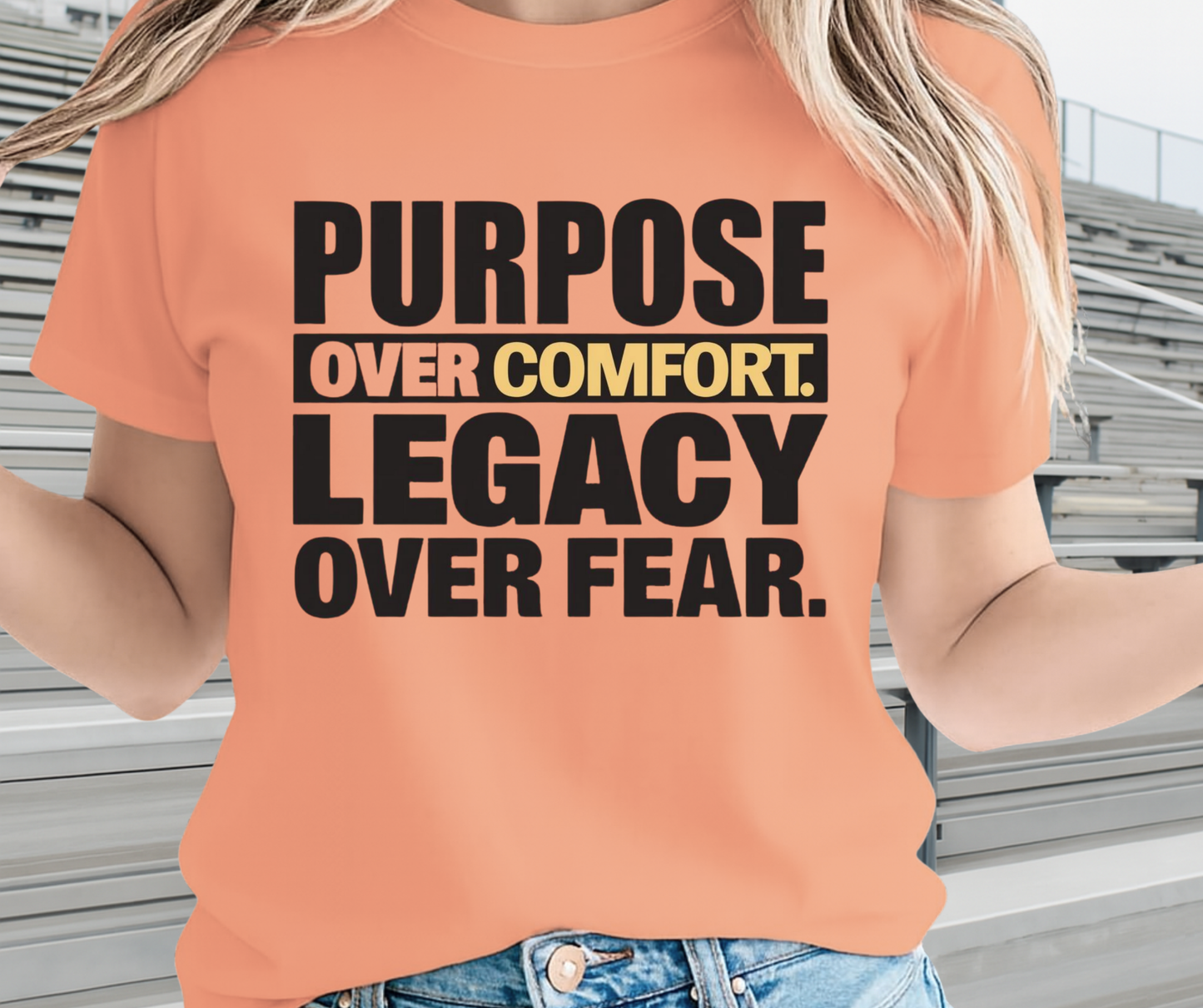Purpose Over Comfort Legacy Over Fear Graphic Shirt - African Pride Shirt