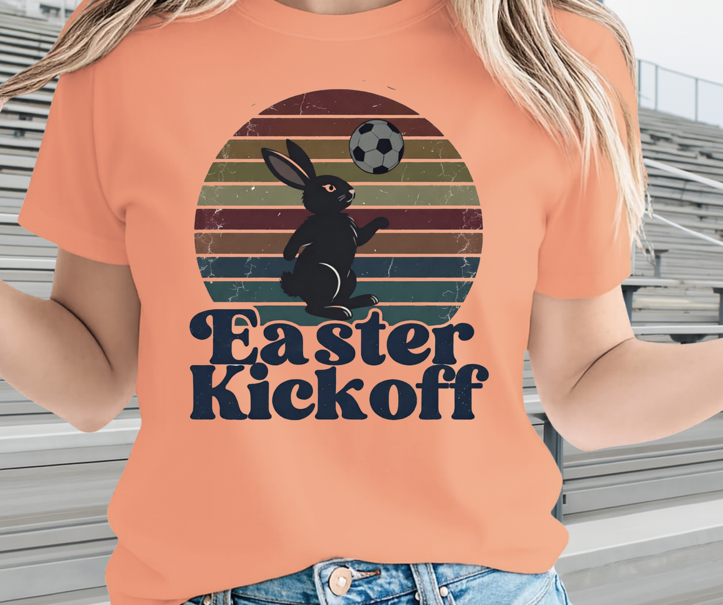 Easter Kickoff Soccer Fan Graphic Shirt - Cute Easter Clothing