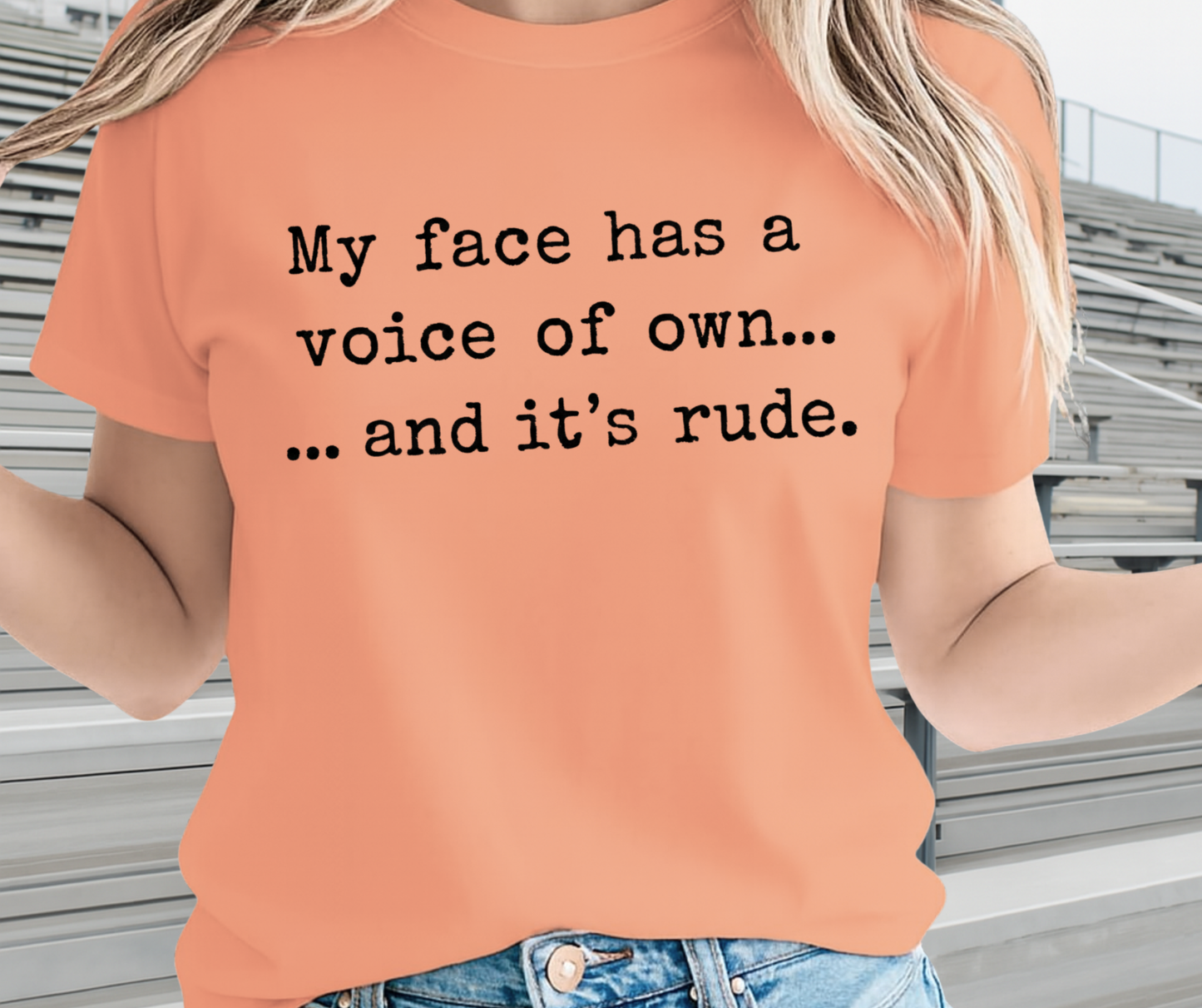 My Face Has A Voice Of Own And Its Rude Shirt - Funny Graphic Tee
